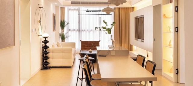 high-end bespoke interior fit-out with 3-bedroom apartment in Shanghai