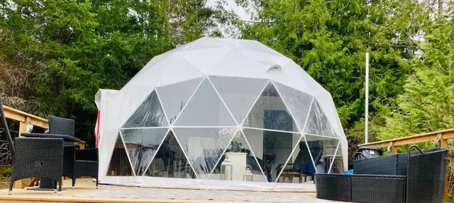 Prancing Pony Glamping Dome at Shirewoods Farm in Nanaimo